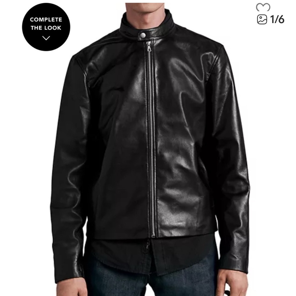 rag & bone Men's Black Leather Jacket